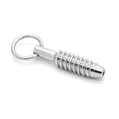 Tapón para pene con tornillo para pene, acero quirúrgico 1,5 pulgadas tapón uretral masculino para principiantes Foto 1 de 2