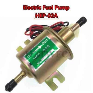 12V Electric Fuel Pump Inline Low Pressure Petrol For Car Motorcycle Carburetor - Picture 1 of 16