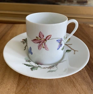 CERALENE Raynaud LIMOGES France Mon Jardin DEMITASSE CUP & SAUCER - Picture 1 of 7