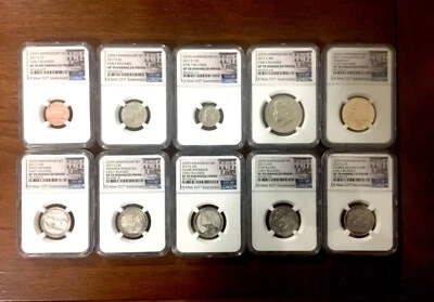 2017 S 225Th Anniversary Enhanced Uncirculated Complete Set 10 coins NGC SP70 Ea - Image 1 of 4