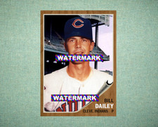 Bill Dailey Cleveland Indians 1962 Style Custom Baseball Art Card