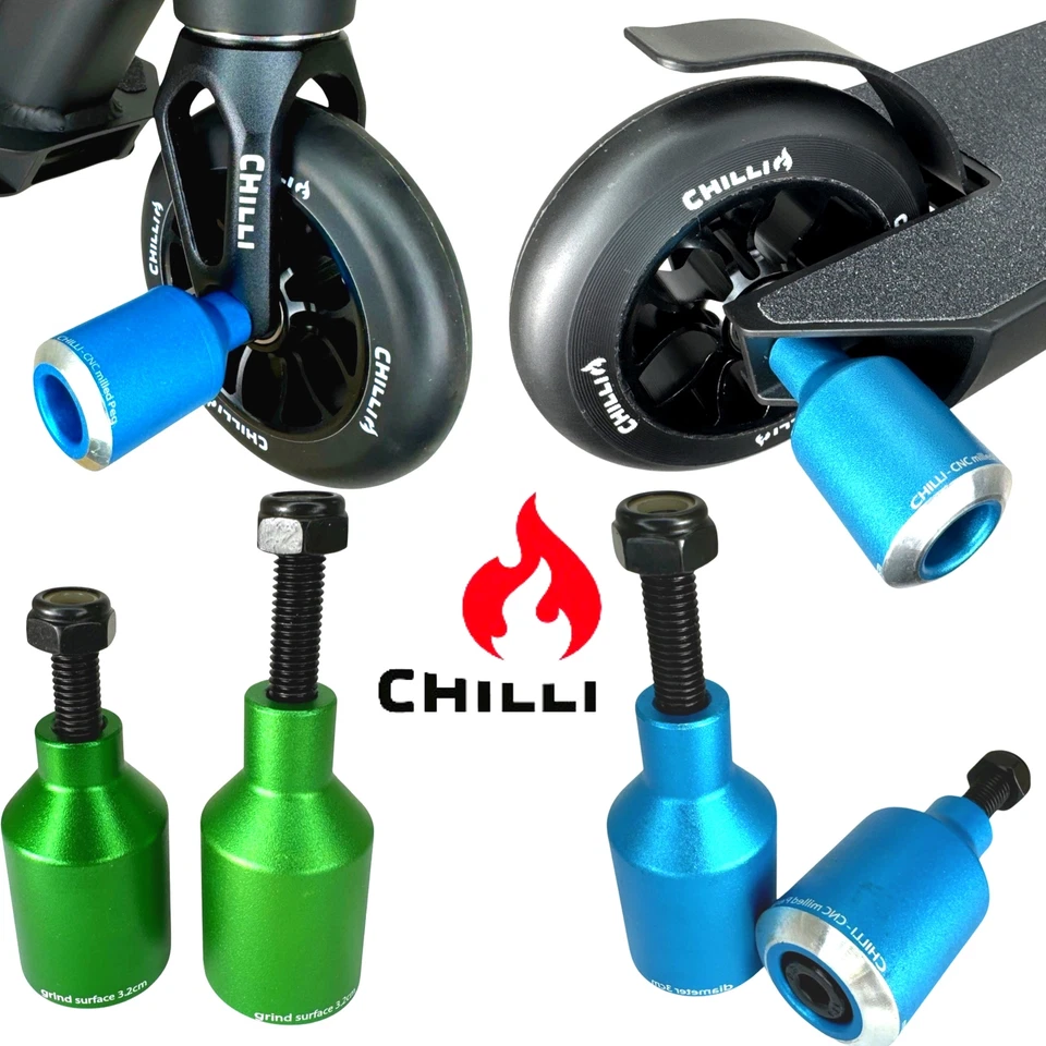 Chilli Pro Rocket Stunt-Scooter Pegs Trick Tret Roller Grind Stangen Park - Bild 1 von 1