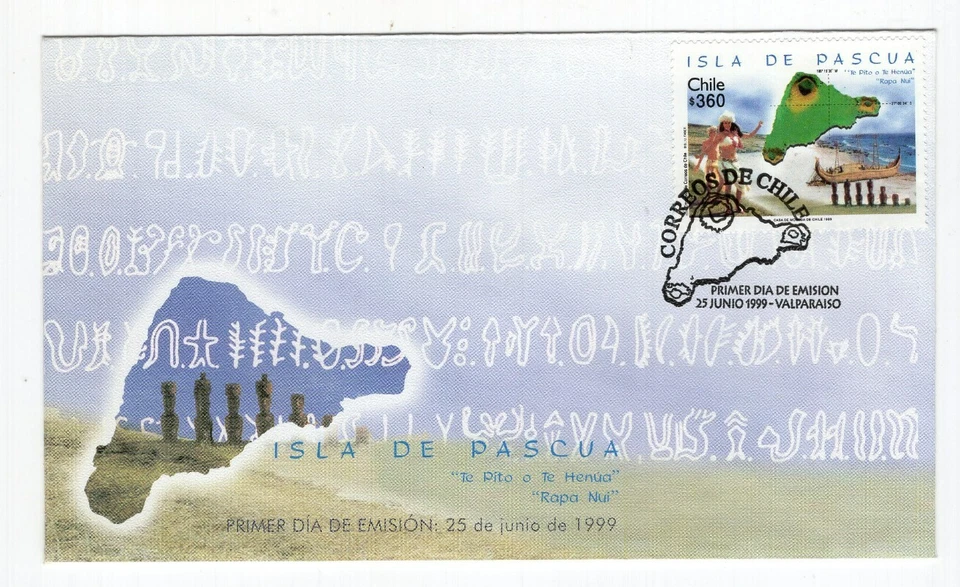CHILE 1999 Isla de Pascua Easter Island Ile de Paque Moai FDC - Image 1 of 1