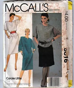 VTG MCCALLS SEWING PATTERN 8816 DESIGNER CAROLE LITTLE DRESS, TUNIC, SKIRT SZ SM - Picture 1 of 2