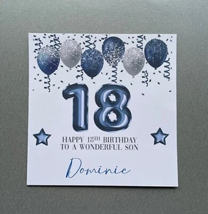 Tarjeta de cumpleaños personalizada - 21º 30º 40º nieto sobrino yerno amigo masculino - Imagen 1 de 8