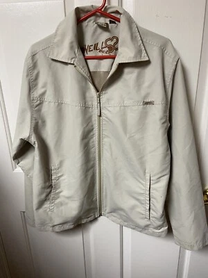 O’Neill Hombre Pequeña Ligera Chaqueta Color Caqui, Golf, Ocio, Cremallera Completa Foto 1 de 4