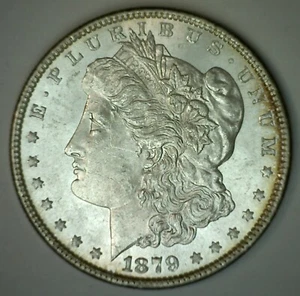 1879 Morgan Silver Dollar $1 US Coin Uncirculated Philadelphia Mint - Picture 1 of 2