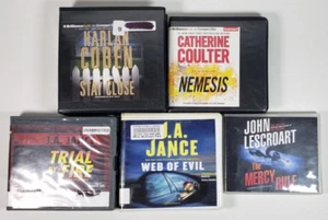 Audiobook CD Lot (5) Harlan Coben J.A. Jance Coulter Novels Suspense Thriller - Imagen 1 de 13