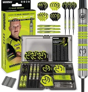 WINMAU Michael van Gerwen MvG Steeltip Gift Set - 50 Piece Darts Set with 4 sets - Picture 1 of 3