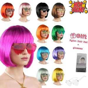 Short Bob Wig for Women Ladies Fancy Dress Wigs Cosplay Pop Party Hen Do Costume - Picture 1 of 17