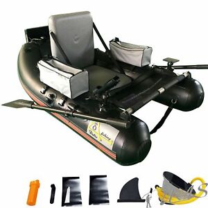 DELTA FISHING Belly Boat Infinity Black 1,60m mit LUXUS Ausstattung & 0,9mm PVC 