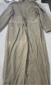 Vintage Guess Jeans Coveralls Mens Large Brown Workwear Utility Jumpsuit 90s - Picture 1 of 5