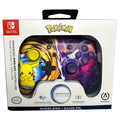 PowerA Pikachu vs Gengar Enhanced Wireless Controller for Nintendo Switch NEW - Image 1 of 4