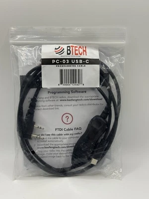 PC03 USB-C Programming Cable – FTDI Chipset for Baofeng & Kenwood 2-way  Radios - Image 1 of 2