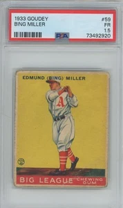 BING MILLER 1933 GOUDEY #59 PSA 1.5 - Picture 1 of 2