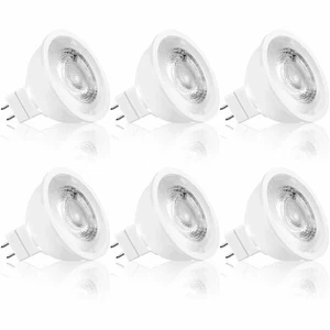 Luxrite MR16 LED Bulb GU5.3 2700K 500lm 12V Enclosed Fixture Rated (6-Pack) - Picture 1 of 7