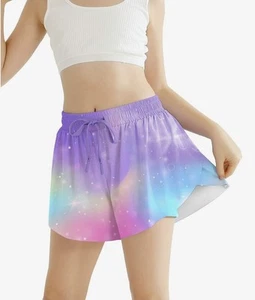 NWOT - Ghteas - Girls Flowy Athletic Drawstring Shorts w/ Pocket - Size Youth S - Picture 1 of 5