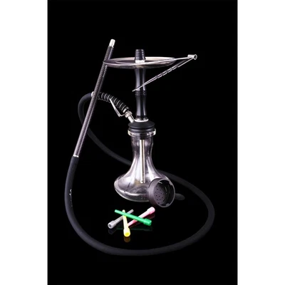 Dschinni Blowoff Shisha Wasserpfeife Hookah Schwarz HMD mit Zubehör 38 cm  - Bild 1 von 4