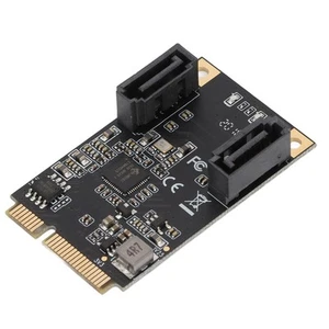 Mini Pci E To 2 Port Expansion Card 6Gbps Fast Transmission Speed Pci IDM - Afbeelding 1 van 12