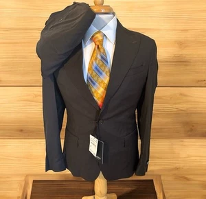 NEW ZANETTI Suit 40S Pants 34 x UNF Brown 2 Button Made in Italy 100% Wool NWT - Picture 1 of 19