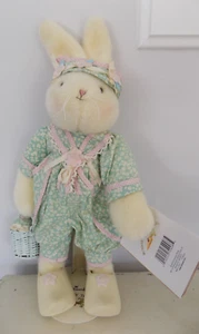 Hallmark Bunnies by the Bay Tidbit w/Stand & Clogs Plush Rabbit Easter Bunny - Picture 1 of 10