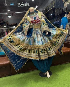 Afghan kurzes shafoonBanars Kochi Kleid für Damen. Afghanisches Party- und Hochzeitskleid - Bild 1 von 4