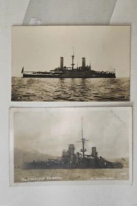 NAVY MILITARY-DIRECTOR SHIP EMANUELE FILIBERTO-LOT 2 POSTCARDS-C46-188 - Picture 1 of 1