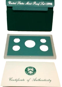1998 US Mint Proof Set Package / Box, Lens & Certificate. NO COINS - Picture 1 of 1
