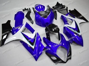 Fit for 2007-2008 GSXR1000 Blue White ABS Injection Mold Bodywork Fairing Kit - Picture 1 of 8