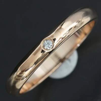 Alianza Cartier 1P Diamante 1895 US4.25 Au750 Oro Rosa 18K E1547 Foto 1 de 4