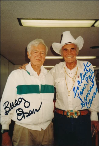 SUNSET CARSON - AUTOGRAPHED INSCRIBED PHOTOGRAPH CO-SIGNED BY: BUDDY EBSEN Cover