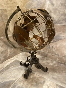 Vintage Wine Cork Keeper Metal Globe, Decorative Bar Display, Tape top Display - Picture 1 of 8
