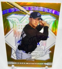 2009 Bowman Sterling Prospects Gold Refractors /50 Bryan Petersen #BSP-BP Signed