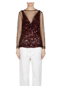 NWT $1695 Dries Van Noten Sequin-Embellished Tank Overlay Top Size 36 - Picture 1 of 3