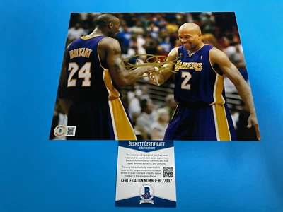 Derek Fisher Lakers NBA Signed Auto 8x10 Photo Beckett BAS COA - Image 1 of 2