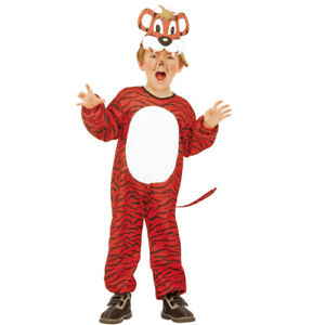Tiger Kinder Kostüm Tigerkostüm mit Maske 104 cm 2 - 3 Jahre Kinderkostüm Löwe