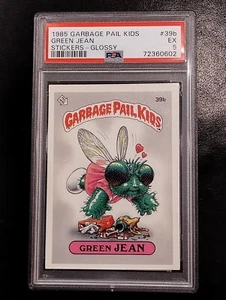 1985 Topps Garbage Pail Kids GREEN JEAN #39b, 1st Series, PSA 5 - Glossy Back! - Picture 1 of 3