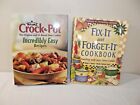 Lot Of 2 Slow Cooker Cookbooks - Fix-It And Forget It - Rival Easy Recipes