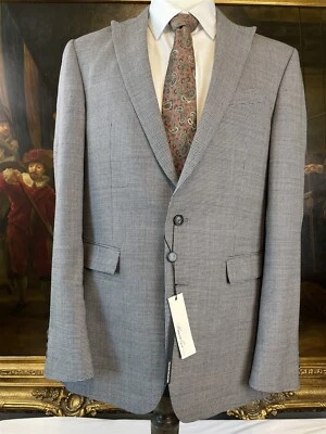 NUEVA Chaqueta Blazer Kenneth Cole New York 41R Patrón Blanco y Negro 100% Lana 2Btn Foto 1 de 4