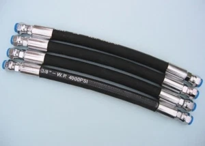 Lowrider Hidráulica Manguera 3/8", 14" Largo Extremos Cromados, Paquete de 4  - Imagen 1 de 1