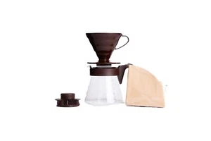 V60 Pour Over Coffee Starter Set Size 02 Brown - Picture 1 of 4