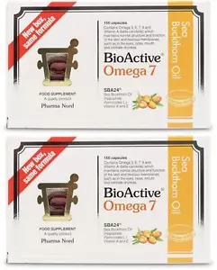 Pharma Nord BioActive Omega 7 Sea Buckthorn Oil 150 Capsules X 2 - Picture 1 of 1