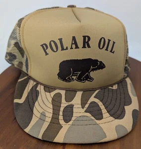 Sombrero/Gorra de Camionero Polar Oil De Colección Snapback Camuflaje Limpio Afilado RARO Capital - Imagen 1 de 9