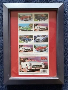 Framed AMERICA ON THE MOVE 50's SPORTY CARS, FV$7.40 (2005) U.S.#3931-3935 MHN - Picture 1 of 3