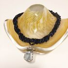 Seven Strands, Stylish Iolite Necklace With Drop