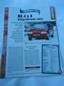 BX 4 x 4 1989 Fiche Technique Auto - Picture 1 of 1