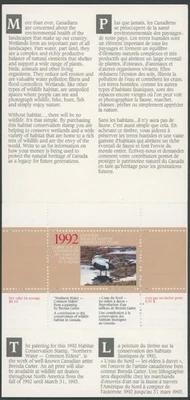 1992 年加拿大联邦 WILDLIFE Habitat CONSERVATION,EIDER DUCK,VD.#FWH8 — 第 1/2 张图片