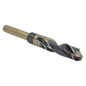 3/4" Reduced Shank High Speed Steel Black & Gold Contractor Drill Bit with 3-... - Picture 1 of 9