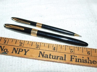 Sheaffer black Snorkel Lifetime Statesman pen and pencil set (B28) - Image 1 of 2