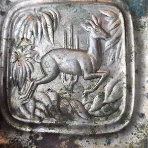 Antike International Silver Co 8148 Schmuckschale, Gazelle Hirsch Versilbert Schale - Bild 1 von 17